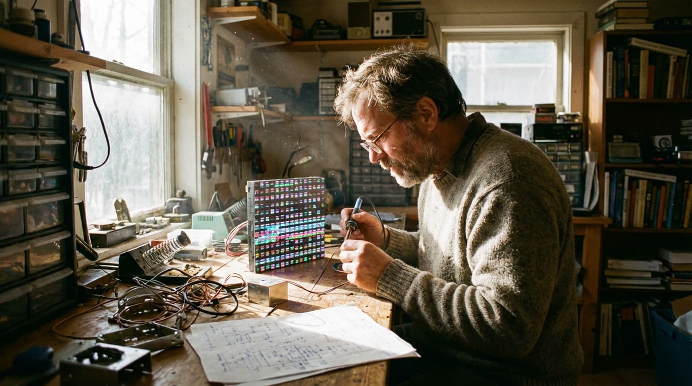 루비의 아버지, 이번엔 픽셀 아트 디스플레이를 해킹하다?