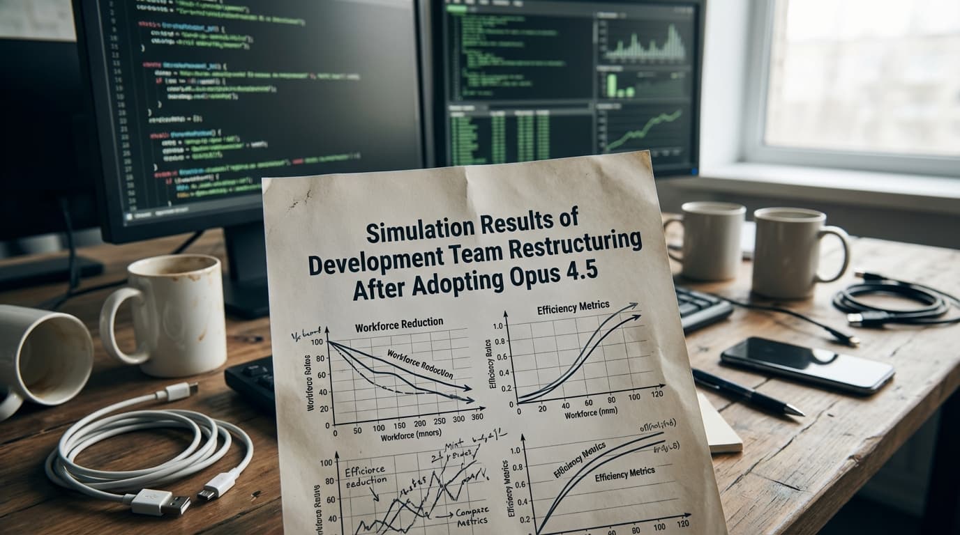 AI 솔루션 스타트업 CTO실 내부 문건: Opus 4.5 도입 후 개발팀 구조조정 시뮬레이션 결과
