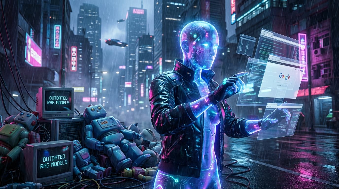 "텍스트만 긁어오는 RAG는 끝났습니다. 브라우저 제어 못 하는 에이전트는 이제 '장난감' 취급받을 겁니다."