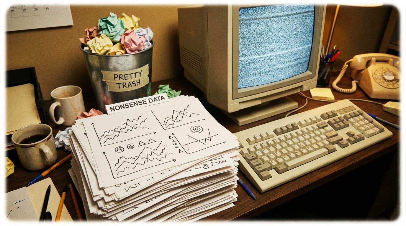 "예쁜 쓰레기" 그만 만드세요. 데이터 없는 시각화는 그냥 그림입니다.