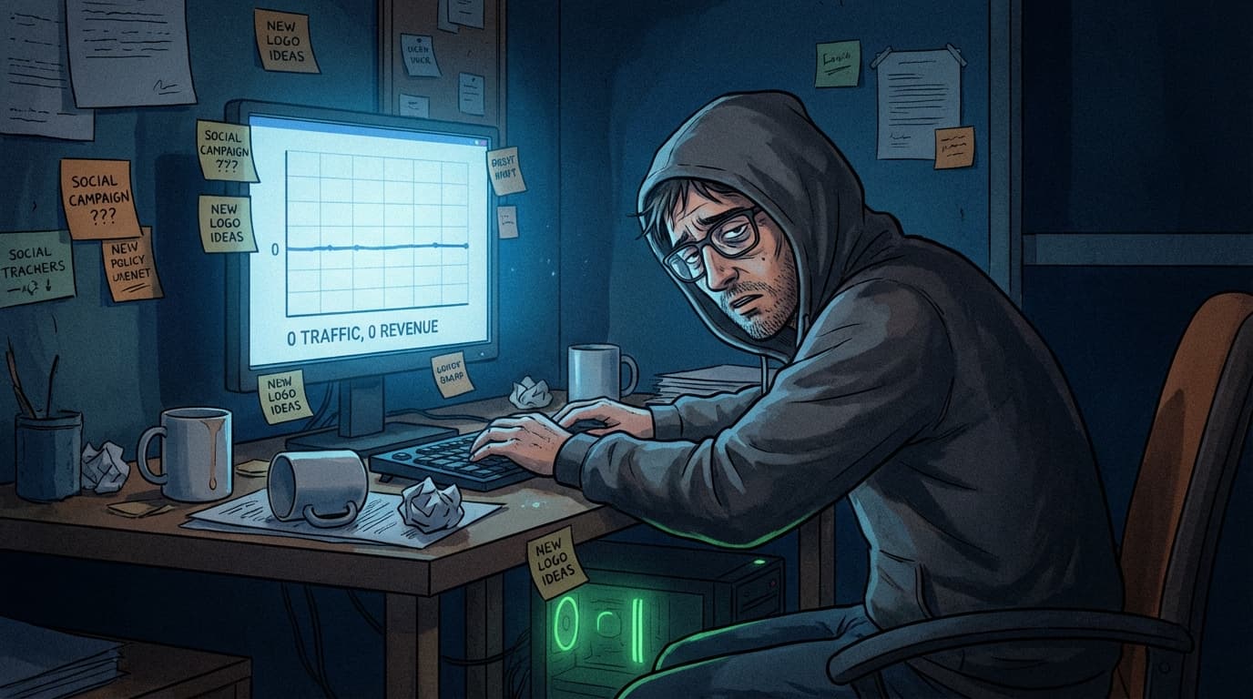"트래픽 0원, 수익 0원" 사이드 프로젝트가 1년 뒤 폐업하는 가장 확실한 패턴