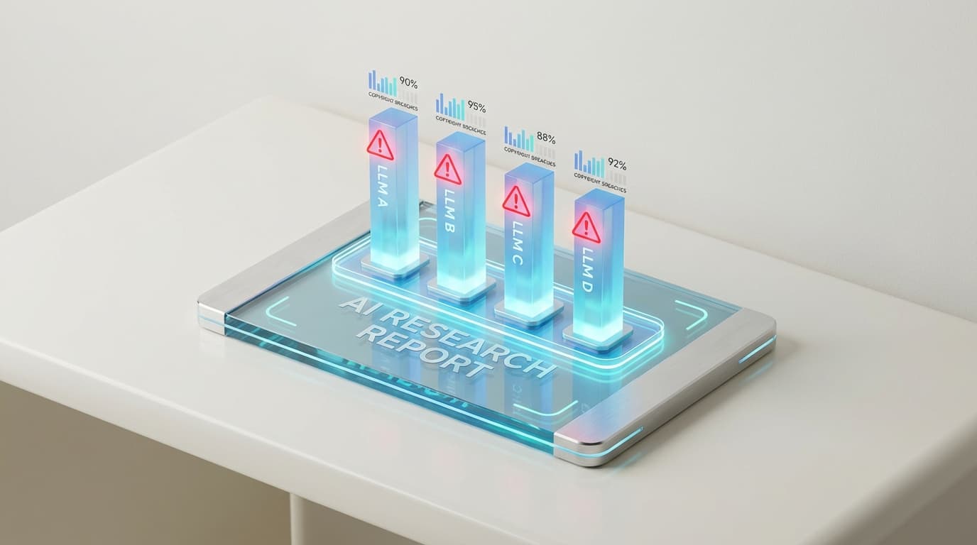 AI 연구소 내부 보고서: 상용 LLM 4종 저작권 필터링 뚫린 수치 공개
