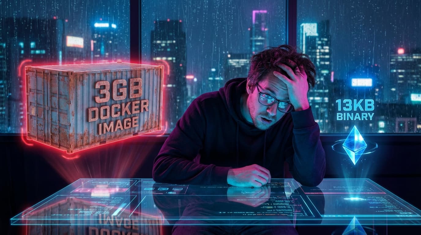 3GB짜리 도커 이미지 굽다가, 13KB 바이너리 보고 개발자 인생 헛살았음을 느낀 썰