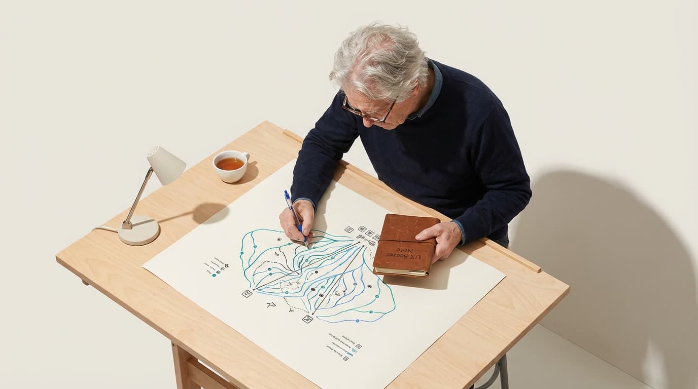 전직 에이전시 인턴의 고백: 35년간 스키장 지도만 그린 노인의 'UX 비밀 노트' 공개