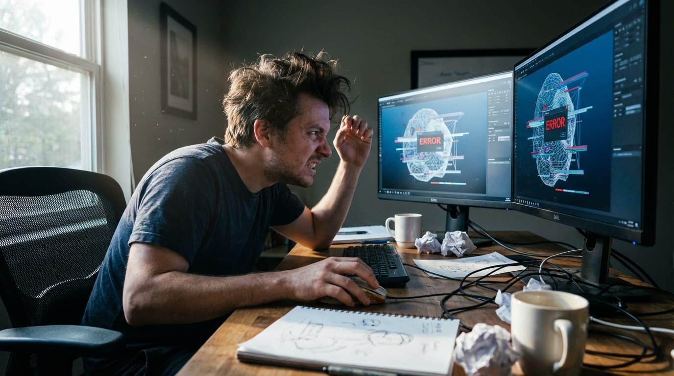 개발자가 3D 모델링을 할 때 마우스를 던지고 싶은 순간