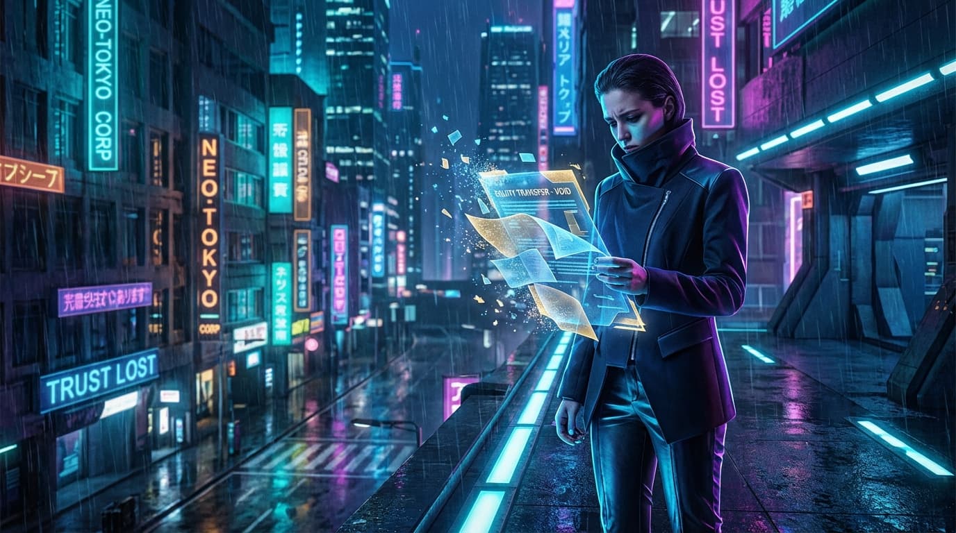 투자자의 선의를 믿고 계약서에 도장 찍었다가, 지분 20% 날리고 배운 '신뢰의 공학'