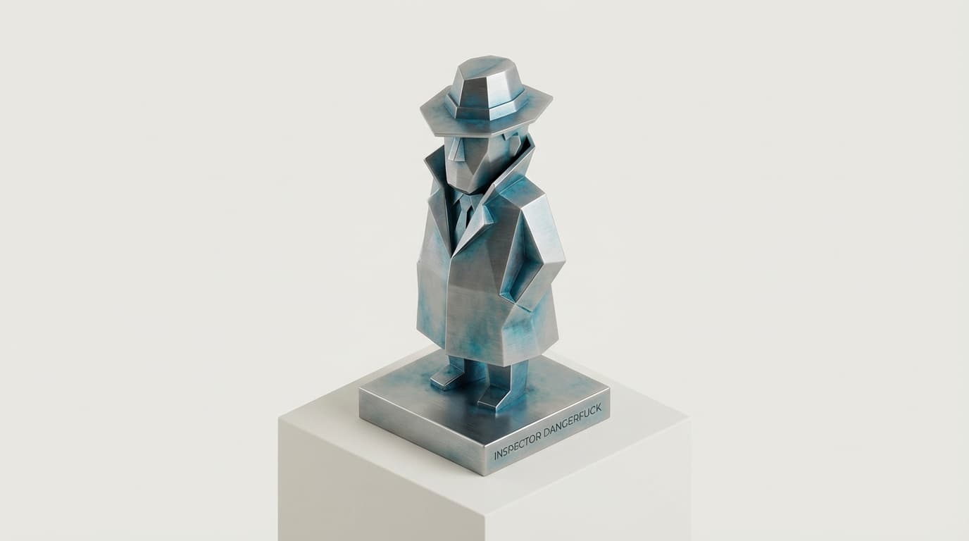 "Inspector Dangerfuck", ANSI art comic from 1994