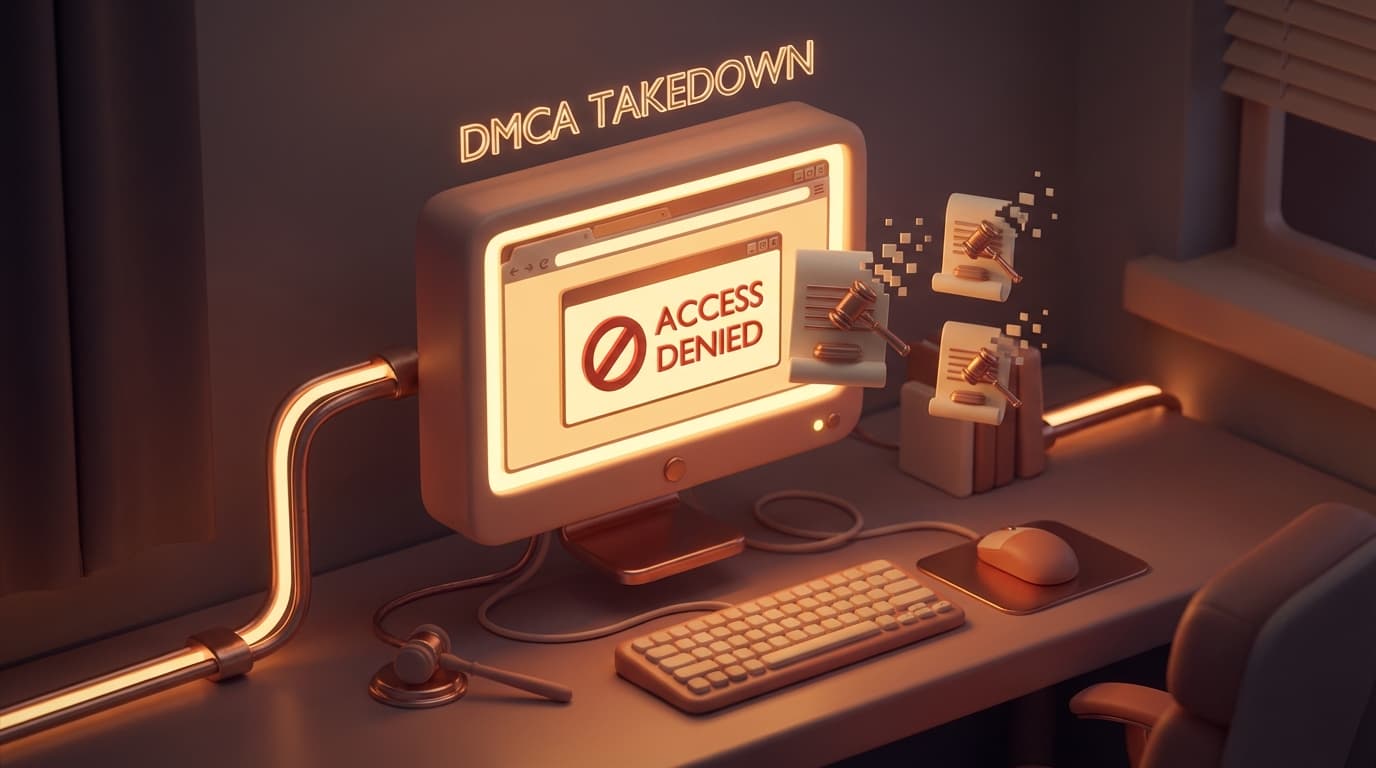 Website with a DMCA Takedown