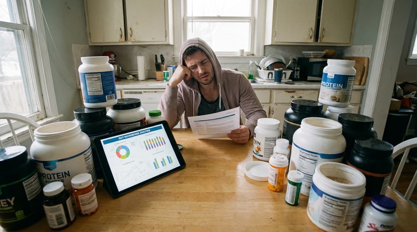 "단백질 보충제 그만 사세요. 당신의 장내 '로그'를 확인하지 않으면 전부 쓰레기입니다."